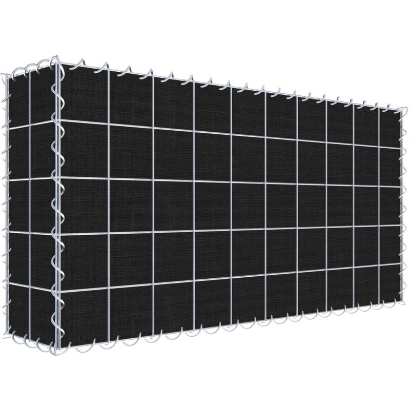 Gabiona - Gabiondeco - Gabion a végétaliser avec toile non-tissée 100 cm x 50 cm x 20 cm (l x h x p). maille 10 cm x 10 cm. spirale - Made in Germany