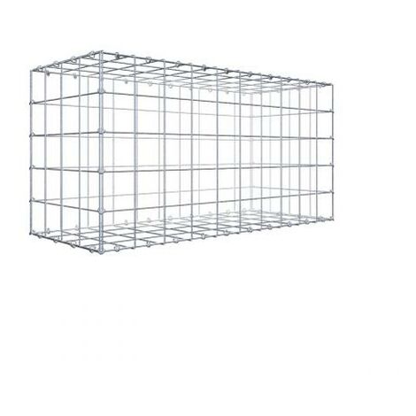 Gabione 100 cm x 50 cm x 40 cm (L x H x T), Maschenweite 10 cm x 10 cm, C-Ring