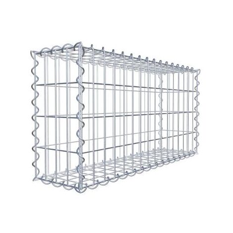 Gabione 80 cm x 40 cm x 20 cm (L x H x T), Maschenweite 5 cm x 10 cm, Spirale