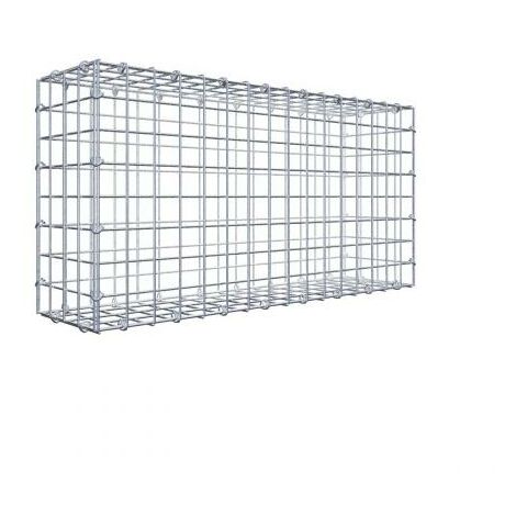 Gabione 80 cm x 40 cm x 20 cm (L x H x T), Maschenweite 5 cm x 5 cm, C-Ring