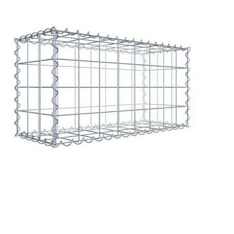 Gabione 80 cm x 40 cm x 30 cm (L x H x T), Maschenweite 10 cm x 10 cm, Spirale