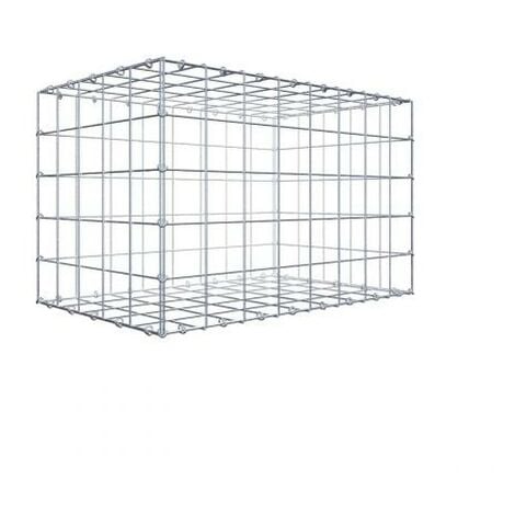 Gabione 80 cm x 50 cm x 50 cm (L x H x T), Maschenweite 10 cm x 10 cm, C-Ring