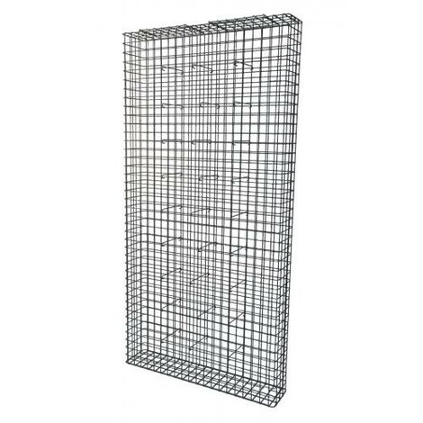 Gabione feuerverzinkt 102 cm x 202 cm x 22 cm, Maschenweite 5 cm x 5 cm, fertig geschweißt