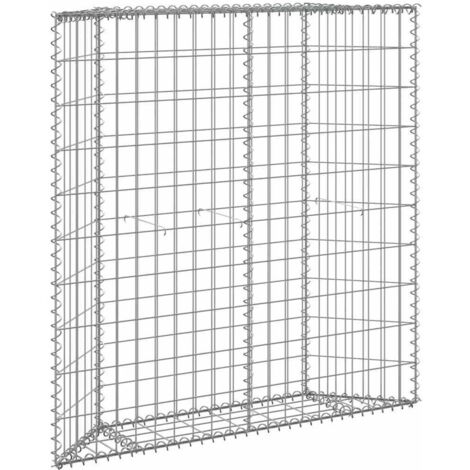 Gabionen-Hochbeet Trapezform Verzinkter Stahl 100x20x100 cm