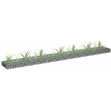 Gabionen-Hochbeet Verzinkter Stahl 270x30x10 cm