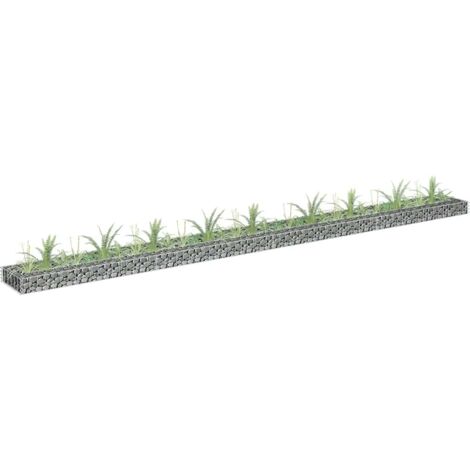 Gabionen-Hochbeet Verzinkter Stahl 360x30x10 cm
