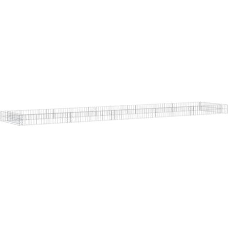 Gabionen-Hochbeet Verzinkter Stahl 500x100x20 cm