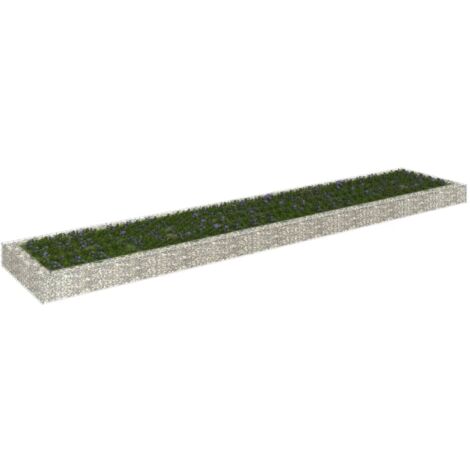 Gabionen-Hochbeet，Gabionenkorb，Gabionenbank， Blumenkasten Verzinkter Stahl 500x100x20 cm VMEC217417