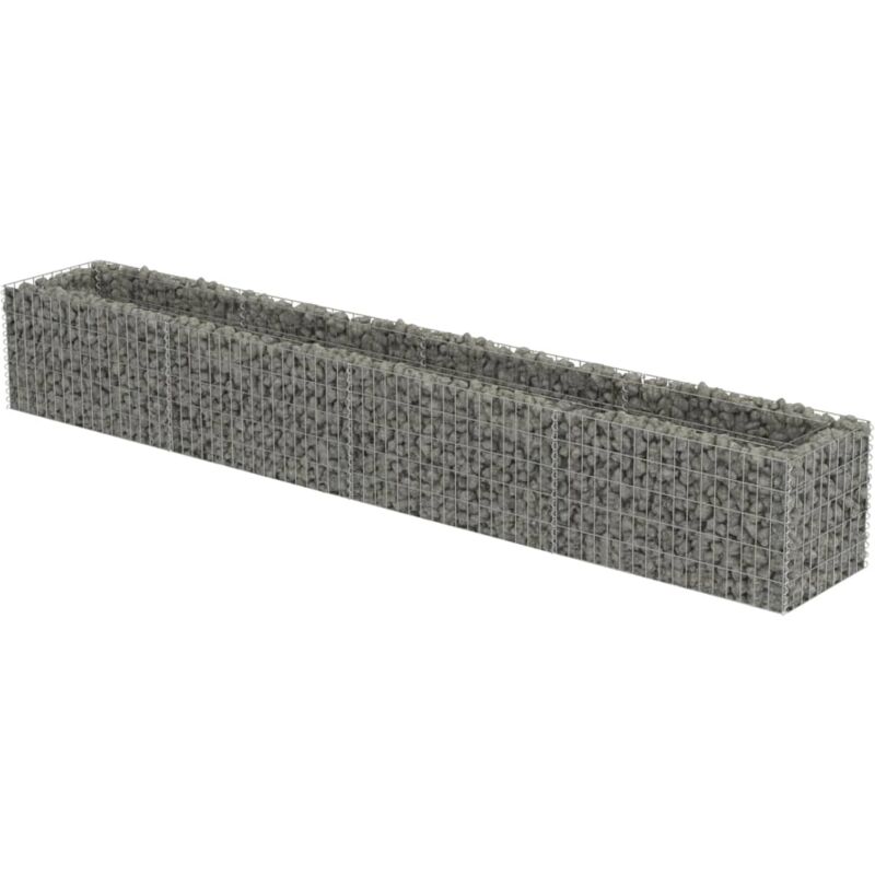 Vidaxl Gabionen-hochbeet Verzinkter Stahl 360×50×50 Cm