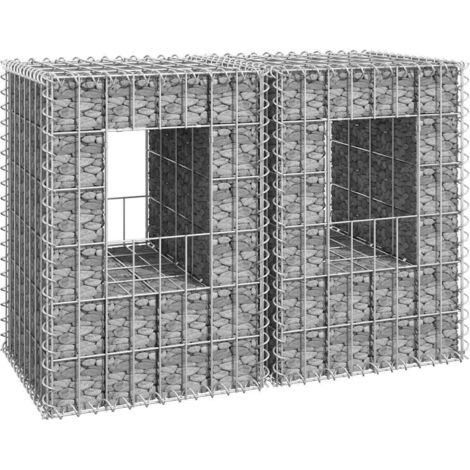 Gabionensäulen 2 Stk. 40x40x60 cm Eisen