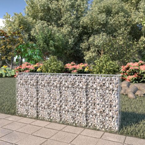 Gabionenwand mit Abdeckung Verzinkter Stahl 200×20×85 cm CFW671743