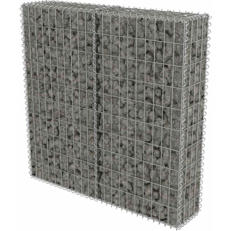 Vidaxl - Gabionenwand Mit Abdeckung Verzinkter Stahl 100×20×100 Cm