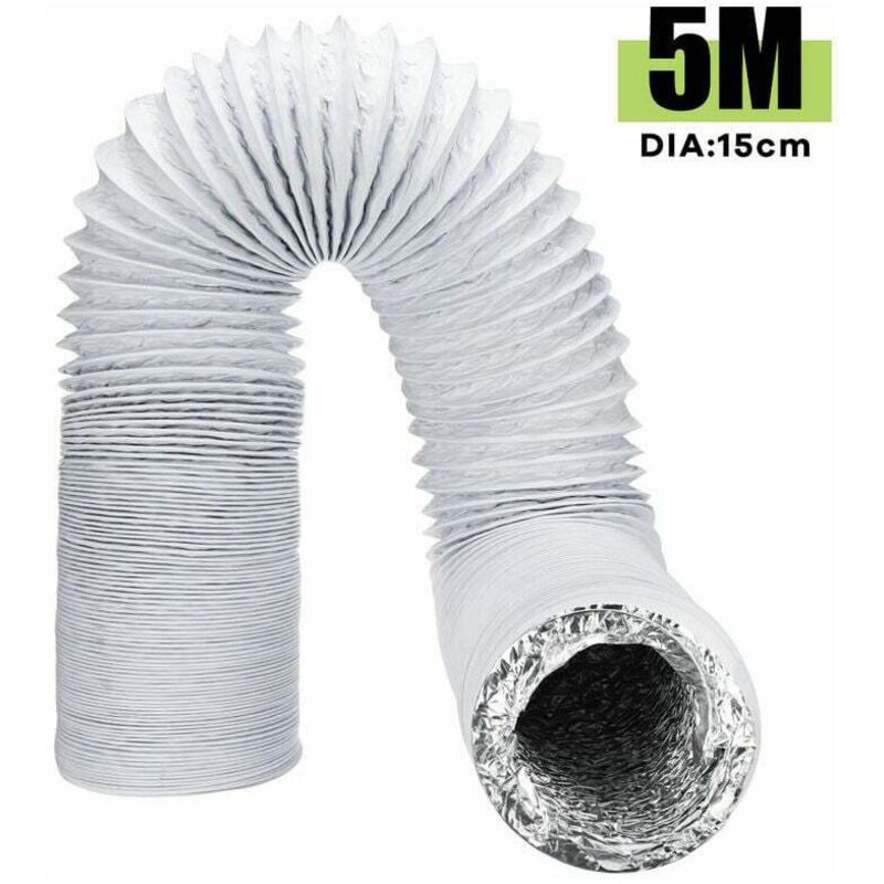 GABRIELLE 15cm 5M Flexible Echappement Vent Tuyau Pour Climatiseur Climatisation