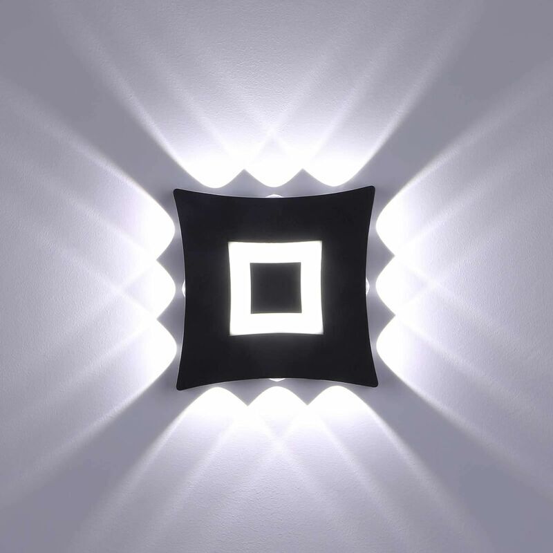 18W Applique Murale Exterieur Interieur cob led Moderne, Éclairage Luminaire Mural en Aluminium IP65 Imperméable, Lumière Blanc Froid 6000K, pour 18W Applique Murale Exterieur Interieur cob led Moderne, Éclairage Luminaire Mural en Aluminium IP65 Imperméable, Lumière Blanc Froid 6000K, pour