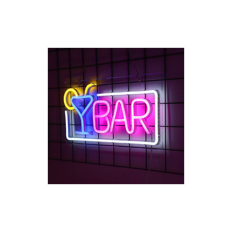 GABRIELLE 1pc Neon LED Bar Neon Letter Wall Art Light Sign Pretty Neon Lamp for Bar Club Party Decor Gift Party Decoration 42x22cm