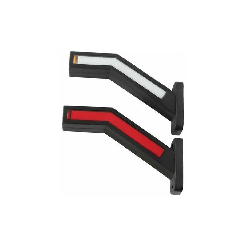 Gabrielle - 2 pièces feux de position de remorque bicolores, feux de position latéraux à led, feux de position latéraux universels 12/24 v pour