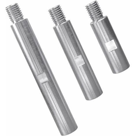 GABRIELLE 3PCS Aluminiumlegierung Winkelschleifer-Verlängerungsstange M14 Winkelschleifer-Verlängerungsstange 75mm 100mm 140mm Hebel M14 Gewindeadapter