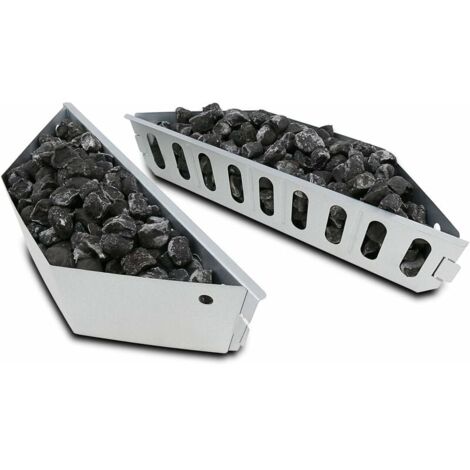 GABRIELLE 7403 Stainless Steel Charcoal Baskets for Weber Grills and All Other Chimneys, Weber 57 cm Kettle Grills, Weber One Touch and Master Touch Charcoal Grill, Set of 2