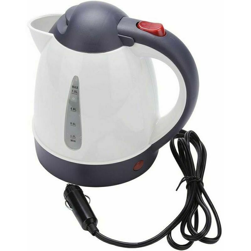 Gabrielle - Car Kettle, 1000ml Portable 12V Truck Auto Travel Kettle Water Heater Bottle for Cigarette Lighter with