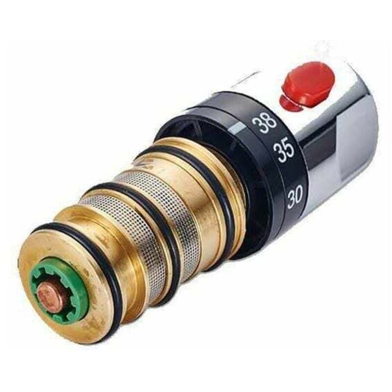 Cartouche Thermostatique et PoignéE en Laiton pour le Bain Douche pour Mitigeur MéLangeur Barre de Douche Robinet MéLangeur Douche Cartouche