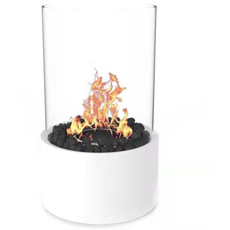 Cheminée de Table au bioéthanol, Feux de cheminée chauffants, Poêle chauffante portative pour l'intérieur et l'extérieur, idée Cadeau pour la Maison
