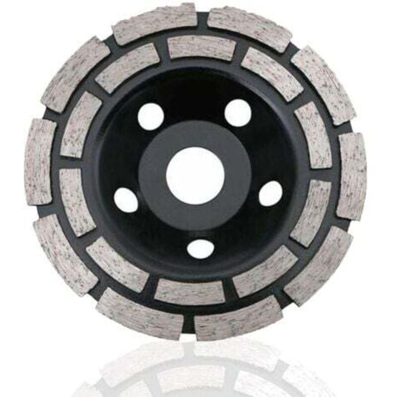 Disque Diamant, Diamant à Meuler Béton 125 x 22,2 mm Double Rangée, Meule Diamantée Universelle pour Poncer Béton, Pierre, Granit Chape, Maçonnerie,