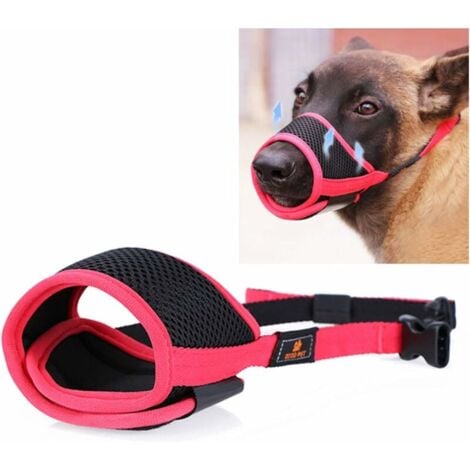 GABRIELLE Dog Muzzle, Snout Dog Muzzle with Adjustable Buckle, Soft Breathable Fabric Dog Muzzle Prevent Biting, Barking and Eating for Small Medium Large Dogs.