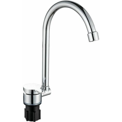 TUMALAGIA GABRIELLE Faltbarer Wohnmobil-Wasserhahn, 360° drehbar, Küchenarmatur, Waschbecken, Einhand-Wasserhähne mit Kalt- und Warmwasserschlauch, Kupfer-Schwenkhahn für Wohnmobil, Wohnwagen, Wohnmobil, Bate