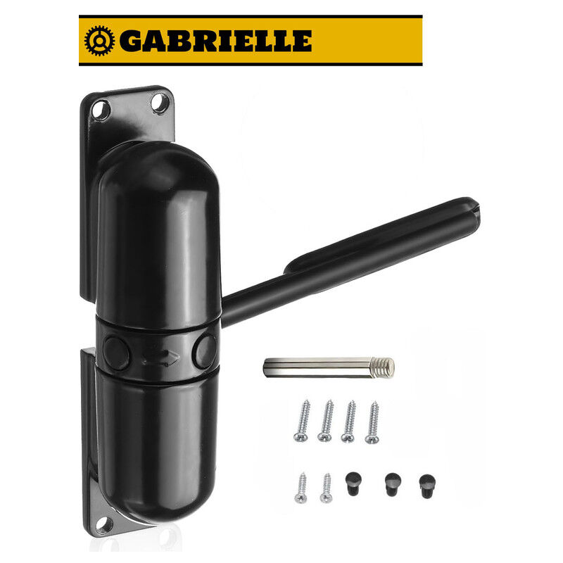 Gabrielle - Ferme-porte à ressort, ferme-porte à ressort en acier massif, ressort de tension réglable hydraulique, fermeture automatique, adapté au