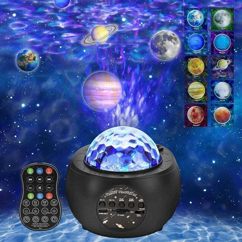 Gabrielle - Projecteur Ciel Etoile Noel Veilleuse Enfants led étoile Projection Lampe Projecteur Galaxie avec Télécommande Minuterie Enceinte