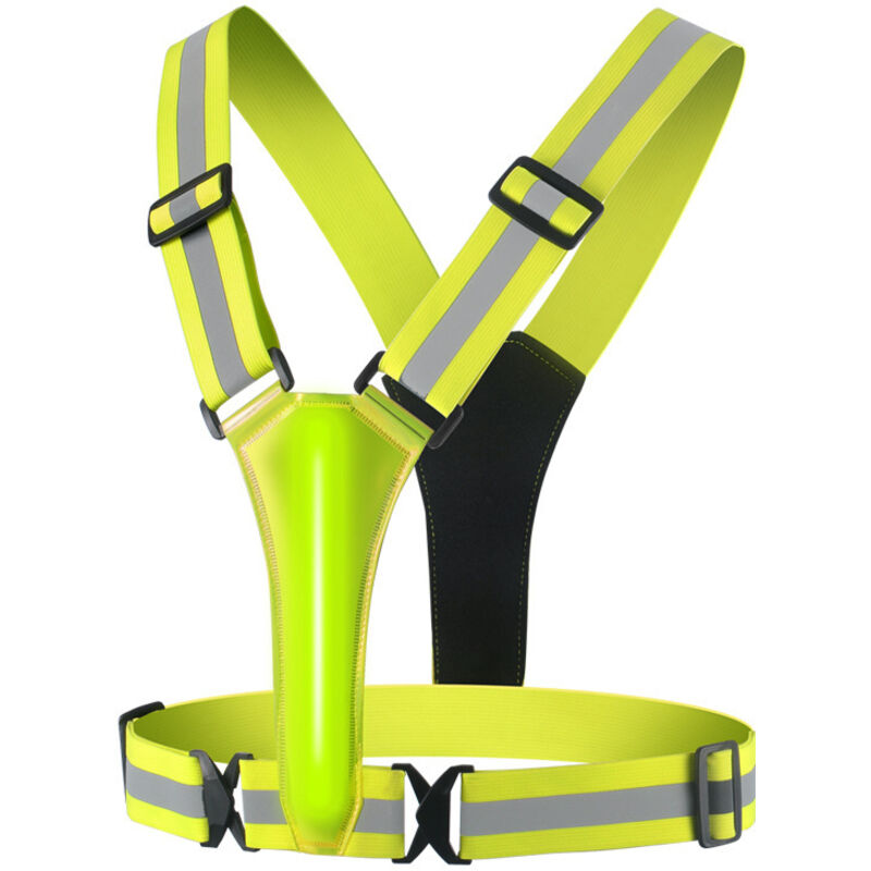 Gabrielle - Gilet Réfléchissant Running - Gilet Reflechissant Vélo led Rechargeable avec Taille Réglable avec 2 Bandes réfléchissantes, pour Jogging, Gabrielle - Gilet Réfléchissant Running - Gilet Reflechissant Vélo led Rechargeable avec Taille Réglable avec 2 Bandes réfléchissantes, pour Jogging,