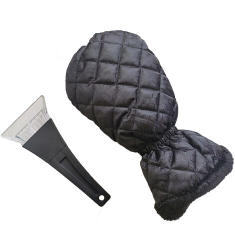GABRIELLE Grattoir à glace avec gants pour voitures, SUV et camionnettes, grattoir de dégivrage robuste pour le dégivrage du pare-brise et des fenêtres en hiver