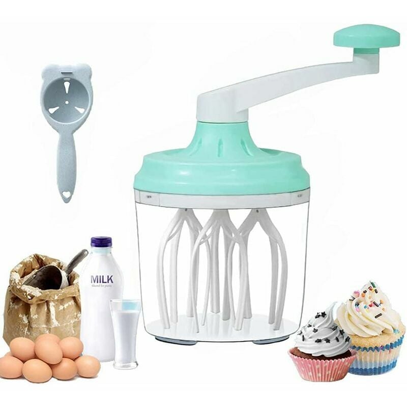 Hand Mixer, Hand Blender Beater, Multifunctional Manual Whisk, Fast Egg Beater, Kitchen Chef, 1200ml - Gabrielle