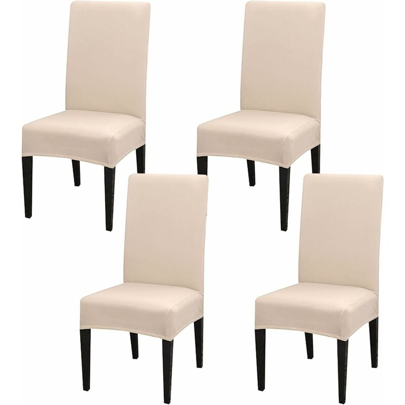 gabrielle - housse de chaise extensible lot de 4, couverture protecteur de chaise salle a manger universel amovible lavable moderne durable pour