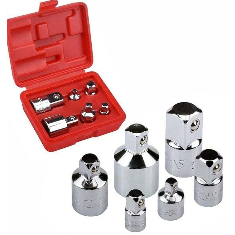 Gabrielle - Jeu de 6 adaptateurs de douilles et réducteurs 1/4, 1/4, 3/8, 1/2 cliquet/douilles/kit de conversion d'extension