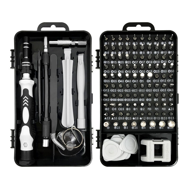 Gabrielle - Jeu de tournevis polyvalents 115 en 1, jeu de tournevis de précision, kit de démontage pour ordinateur portable, adapté aux smartphones,