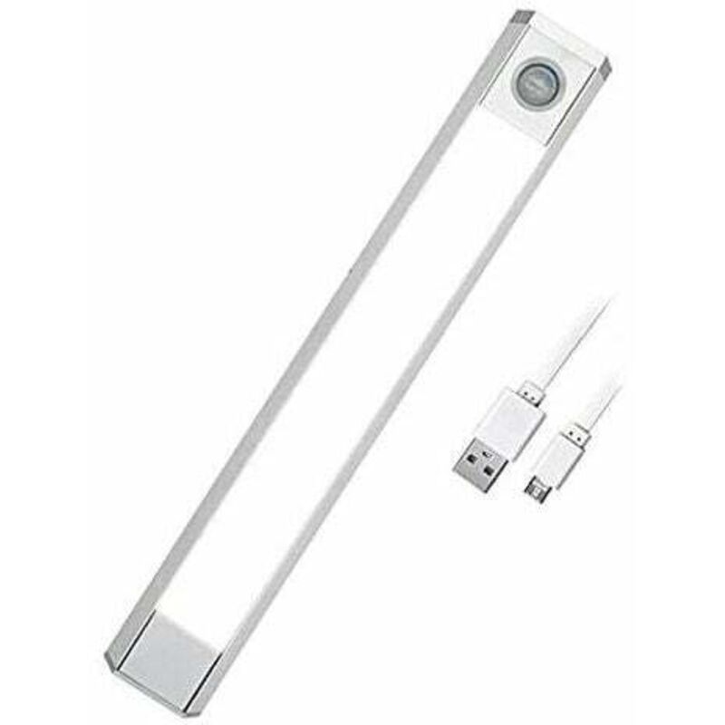 Gabrielle - Lampe à détecteur de mouvement pour intérieur avec 3 couleurs changeantes, veilleuse avec batterie rechargeable par usb 60 led, pour