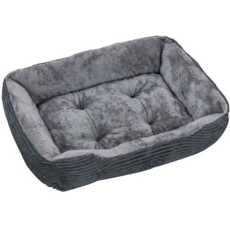 GABRIELLE Lit pour chien super doux gris 50x38x15cm Couchage pour chien