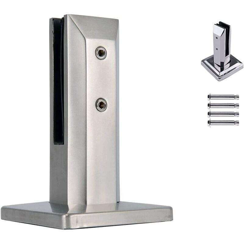 Gabrielle - Lot de 1 Pince en Verre en Acier Inoxydable 304,Pince De Clôture en Verre pour Garde-Corps de Piscine, Pince de clôture en Verre