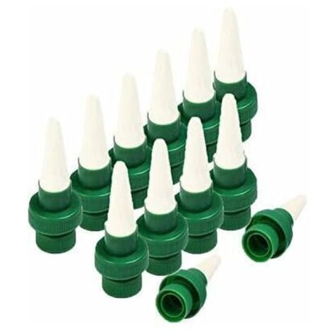 GABRIELLE Lot de 12 pots de fleurs en céramique pour arrosage automatique des plantes avec goutte à goutte et pointes d'arrosage automatique pour fleurs, système d'arrosage intérieur extérieur