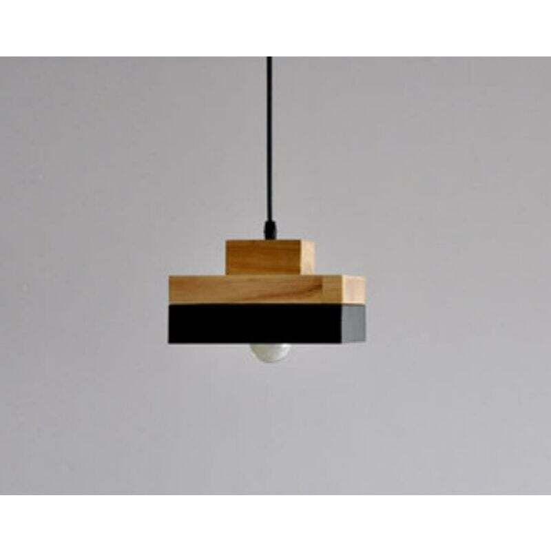 Gabrielle - Luminaire Suspendu Moderne Plafonnier Contemporain Vernis Blanc Luminaire Suspendu Lustre de Plafond Luminaire Suspendu en Bois et Métal