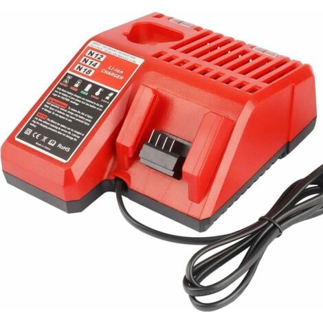 ERHOPE GABRIELLE M12 & M18 Rapid Replacement Charger for Milwaukee 12V&18V XC Lithium ION Charger for Milwaukee XC 48-59-1812 48-11-2420 48-11-2402 48-11-2440 48-11-1850 48-11-2401 48-11-1890