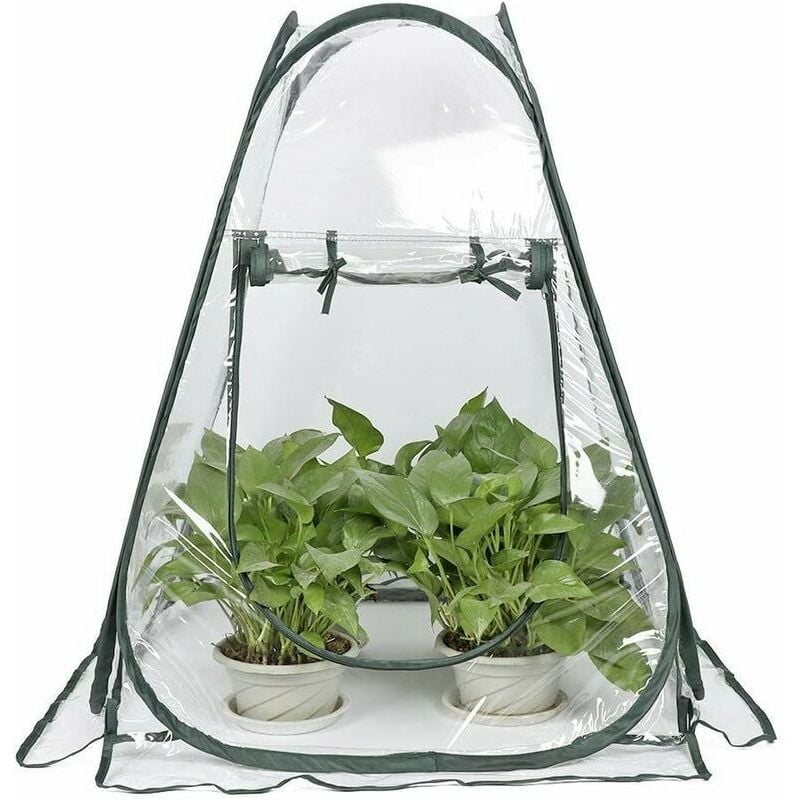 Gabrielle - Mini Serre Pop Up - Petite Tente d'hivernage pour Plantes - Pot de Fleurs - Mini Serre - Protection hivernale pour Plantes (70 x 70 x 80