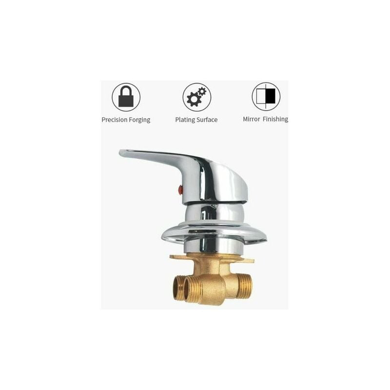 Gabrielle - Mitigeur Cabine de Douche Robinet de douche en laiton Inverseur de sortie Robinet mitigeur de douche chromé Connecteur G1/2 Mitigeur