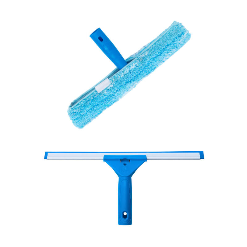 Gabrielle - Nettoyant vitres professionnel avec brosse microfibre largeur 35 cm, raclette vitre pour douche, salle de bain, voiture, vitres