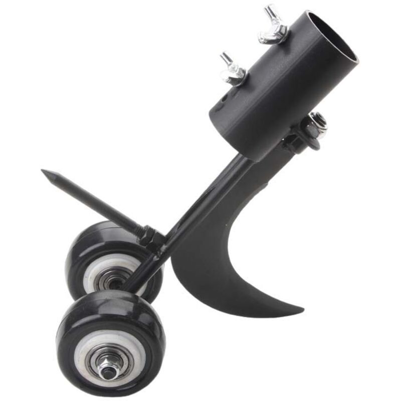 Outil de désherbage 2 en 1 avec roulettes, outil de désherbage pour jardin, outil de désherbage sans agenouiller pour nettoyer entre les dalles, les