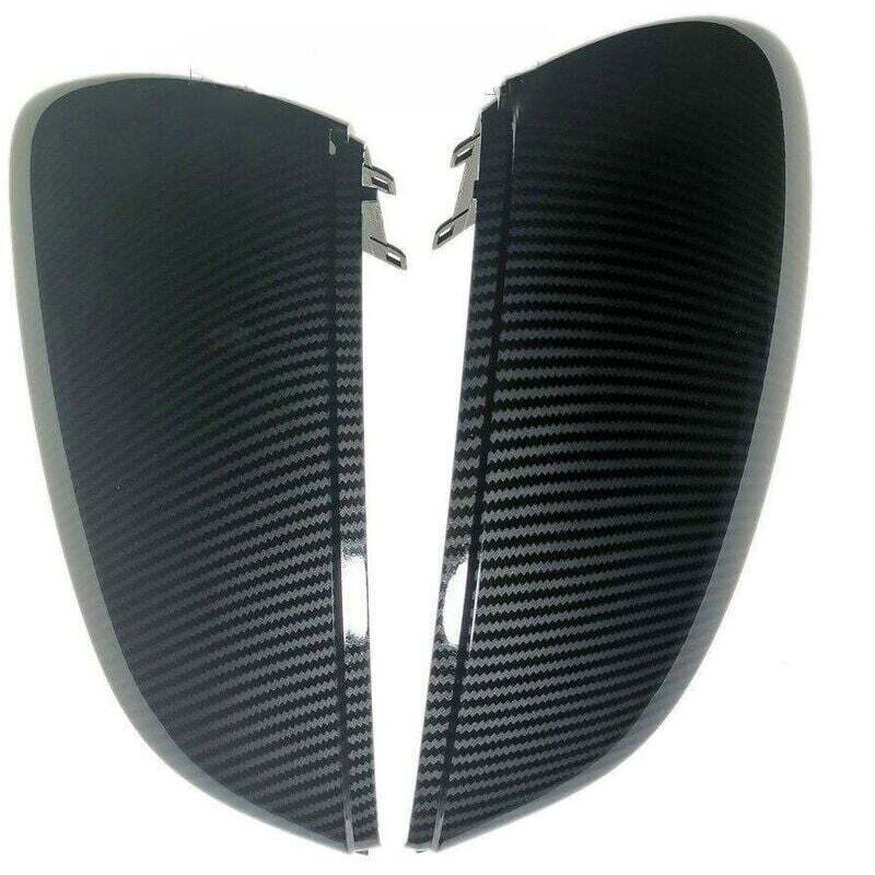 GABRIELLE Paire LHD pour Audi A3 S3 8Y RS3 2020 2021 2022 Capuchons de rétroviseurs latéraux (aspect carbone) Remplacer Noir, Noir avec trous pratique