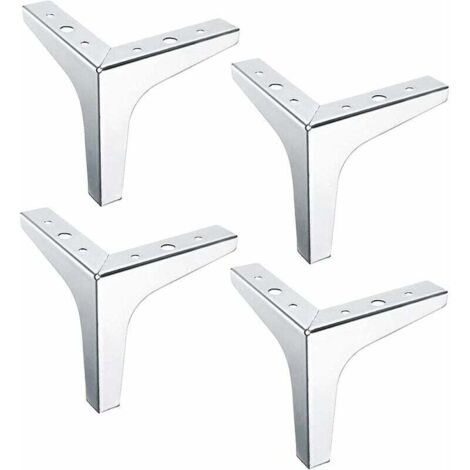 GABRIELLE Patas triangulares modernas para muebles, patas de metal intercambiables, patas triangulares para TV, cama, sofá, bases para muebles, patas de mesa de sofá, mesa de centro de acero, 4 piezas