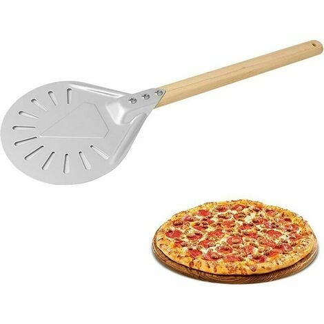 Pelle à pizza en bois ronde avec manche - Tom Press