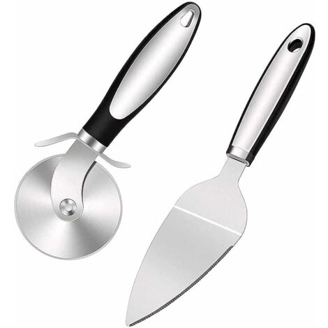 GABRIELLE Pizza Cutter Set, Pizza Roulette, Professional Pizza Cutter, Pizza Roulette Pizza Peel, Pizza Knife with Stainless Steel Blade, Ergonomic Handle Made of PP Material